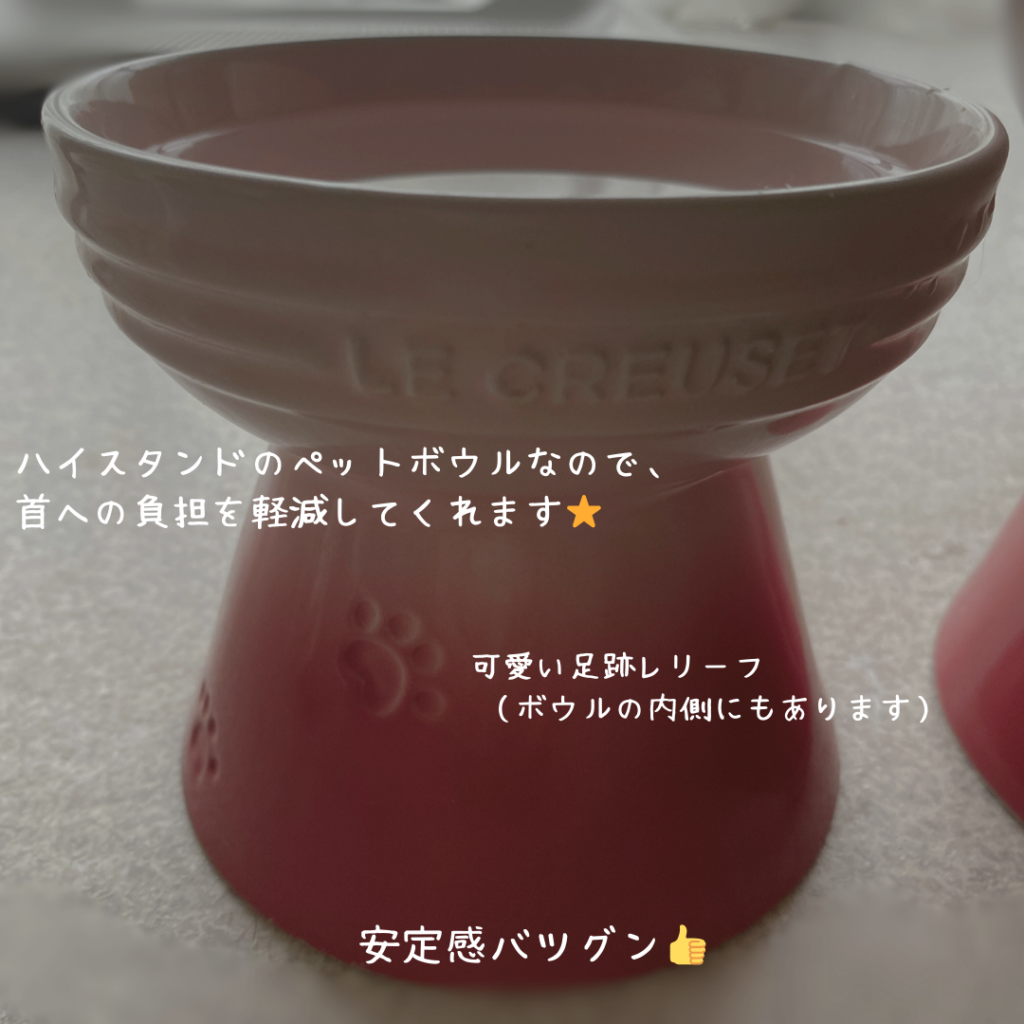 ちゃーまんブログ おすすめ ペット用品 犬用フードボウル LE・CREUSET（ル・クルーゼ）3